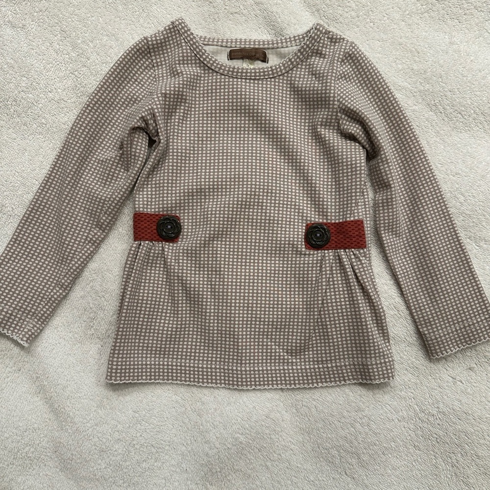 Matilda Jane Brown and white gingham Long Sleeve Top, 12m
